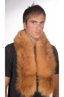 Golden fox fur scarf